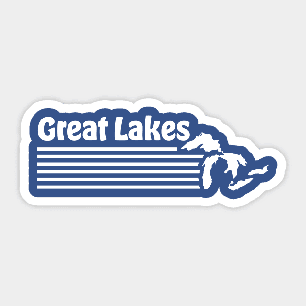 Great Lakes Retro Sticker by KevinWillms1